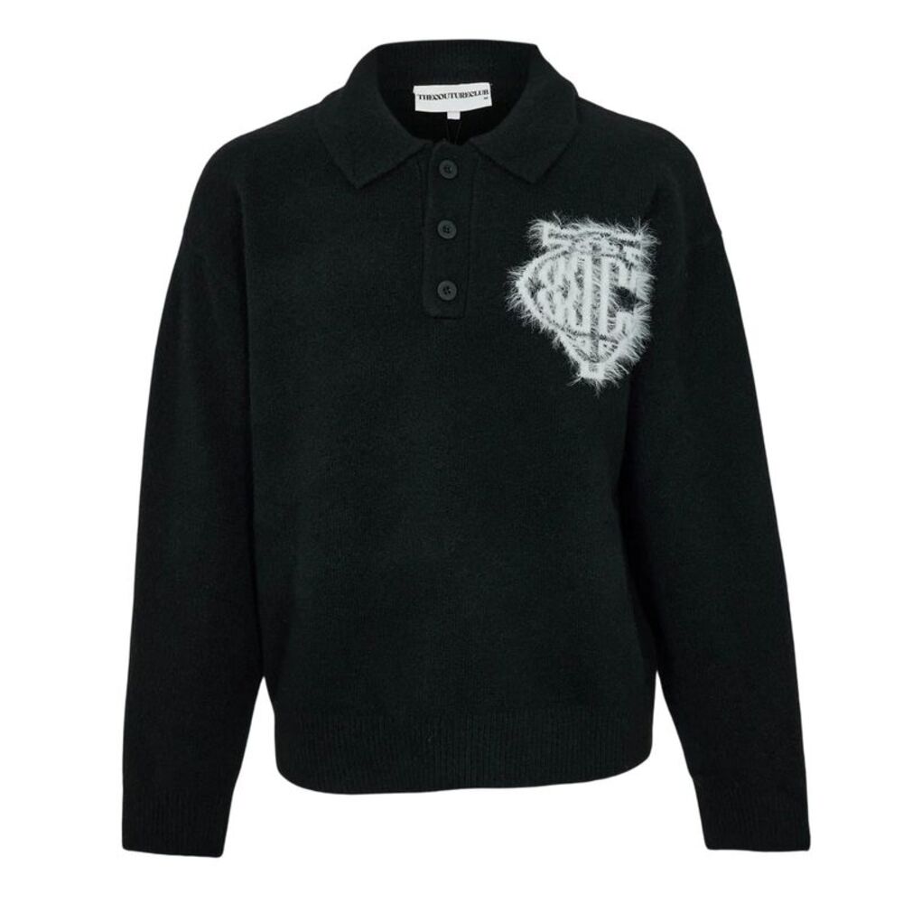 Couture Mens Fluffy Relaxed Fit Top / Black